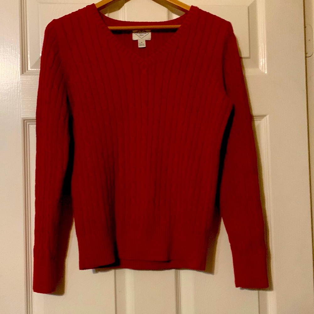 Red V Neck Sweater